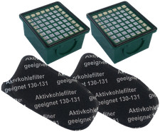 2 Hepafilter + 2 Aktivkohlefilter geeignet Vorwerk Kobold VK 130 131 Filter
