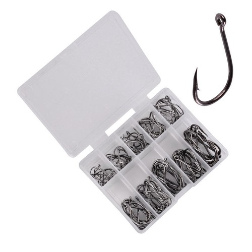 100 carbon angelhaken - angelhaken, set