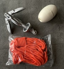 BeGrit 0,7Kg Anker Faltanker verzink Ankerset mit 10m reißfesten Ankerleine