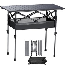 Klapptisch Campingtisch Beistelltisch faltbar höhenverstellbar Tisch 82 x 40 cm