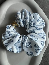 Celine Scrunchie Weiß-Blau 