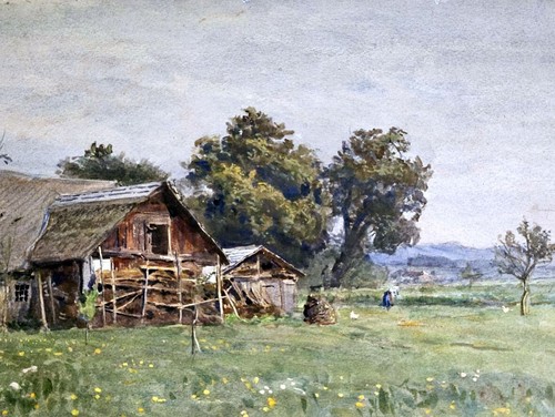 Original aquarell ernst graner - original,