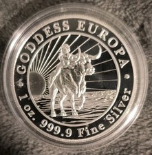 Eine Unze OZ 999er Feinsilber Münze Tchad 2023. 5000 Francs CFA