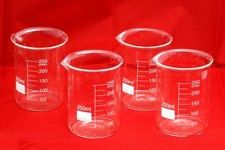 4x Glas Messbecher mit Ausguss mit je 250ml - Fotoentwicklung / Fotolabor