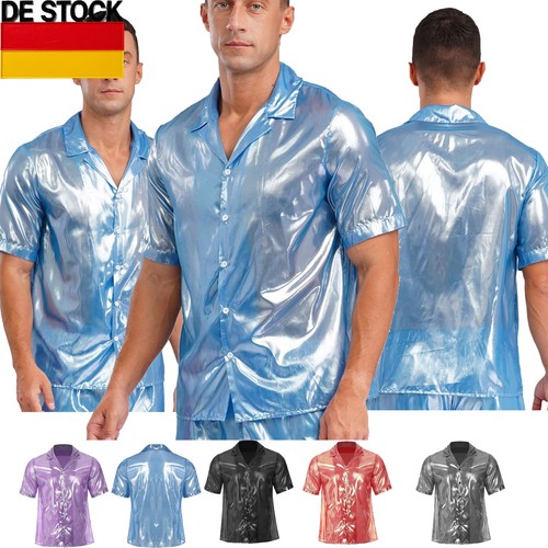 Herren glitzer bluse - glitzer,