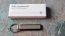 Volkswagen Original Schlüsselanhänger Silber neues VW Logo als Gravur 100mm NEU