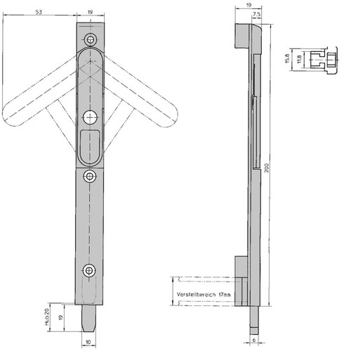 Kfv kantenriegel 8032 - kantenriegel,
