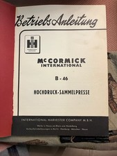 Betriebsanleitung IHC International Hochdruck Ballenpresse B 46 Original