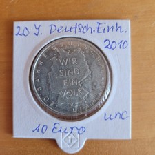 10 euro münzen 925 silber. ca.18g. 2010. 20 Jahre  deutsche Einheit. PP.