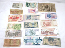 17 x Alte Geldscheine Banknoten Sammlung verschiedene Währungen unsortiert (6RU)