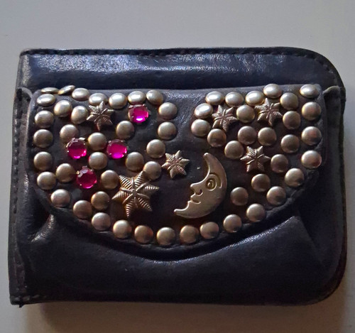 Damen leder geldbörse faltbar - leder,