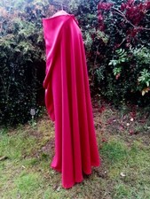 Rotkäppchen Umhang mit spitzer Kapuze rot Cape Fasching Karneval Kostüm 