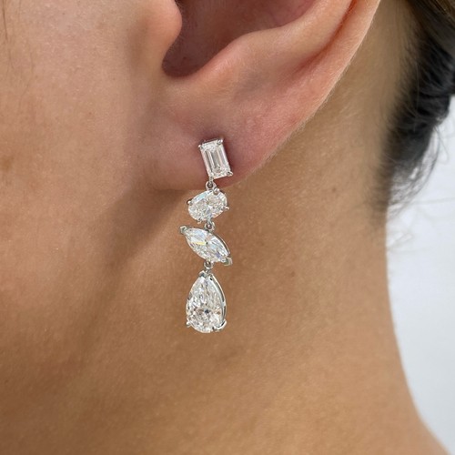14k weißgold ohrhänger 5ct - 14k,