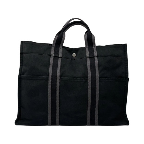 Hermès black cotton handbag - cotton,