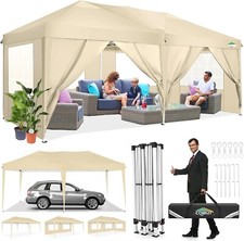 COBIZI Faltpavillon 3x3m/3x6m Wasserdicht Partyzelt Gartenzelt Pop-up Pavillon