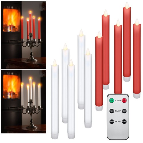 5er set led stab - led, stab-kerzen