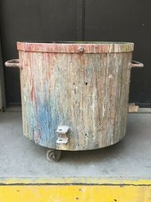 Massiver Rollwagen aus Metall 50er Jahre Hobbock