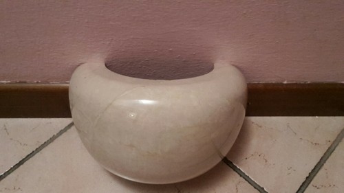 Marmorvase oder beige