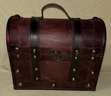 Kleine Holztruhe Schatzkiste Koffer braun Holz Aufbewahrungsbox Kiste Truhe