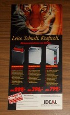 Seltene Werbung IDEAL 8220 shredcat 1000 2400 Aktenvernichter - Tiger 1996