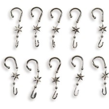 20x Riffelmacher & Weinberger Kugelaufhänger silber S-Form Stern Baumschmuck