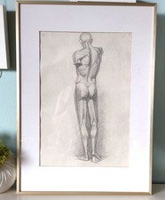 Originale Aktzeichnung eines