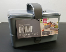 duo Lunchbox to go 2 x 650 ml grau mit Besteck