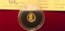 #Gold 999.99, 5$ Vreneli female bust, Mädchenkopf, Nauru 2010, PP, COA, Zert.#