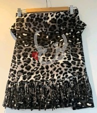 Schal Leoprint mit Glitzer