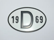 D-Schild 1969 Alu geprägt