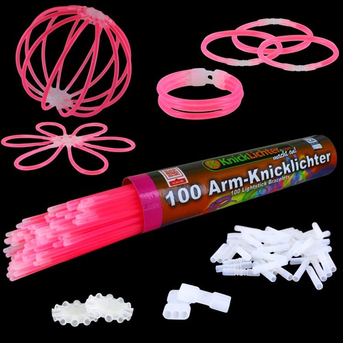 100 arm knicklichter pink - 100,