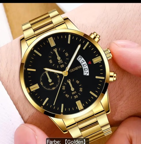 Herren quarz uhr - , gold