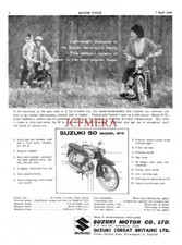 Suzuki "Modell 50cc M12" Mofa Motorrad Werbung 2 Oldtimer 1964 Printanzeige 694/62