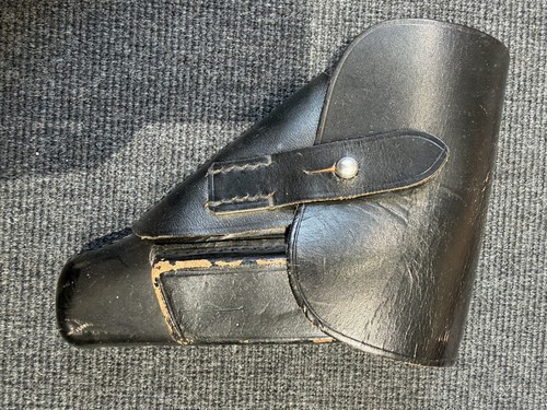 Pistolentasche schwarz leder - schwarz,