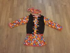 Cooles Faschingskostüm Karneval Hippie mit Stirnband Neuwertig Gr. 6-7 J. Top