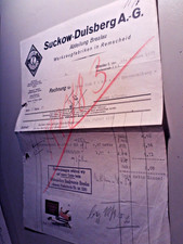 Rechnung 1925 Werkzeugfabrik Suckow-Duisberg Breslau / Remscheid