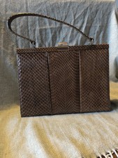 Schlangenleder Handtasche Vintage Braun