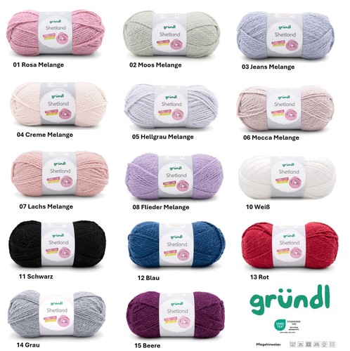 Gründl shetland wolle 100g - gründl,