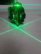 Linie Laser 4D 4x360  Grün 16 Linien Akku Wandhalter Baustelle