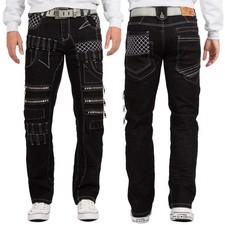 Kosmo Lupo Herren Jeans Black