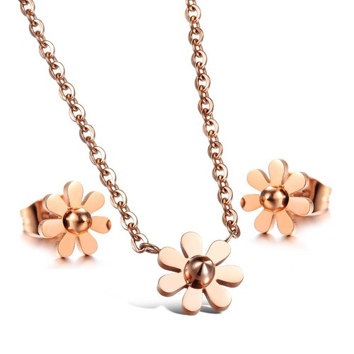 Damen schmuckset blume - schmuckset,