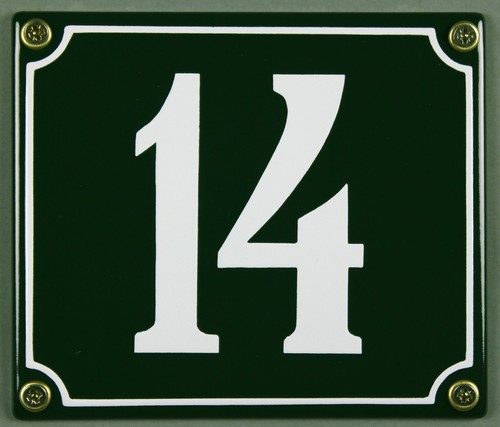 Emaille hausnummernschild - emaille,