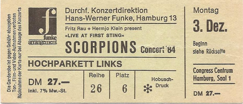 Scorpions concert 1984 - scorpions,
