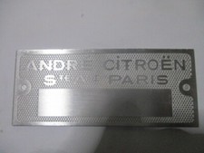 Typenschild Andre Citroen Schild ID-plate HY ID DS 2 11 15 CV moteur s56 s61