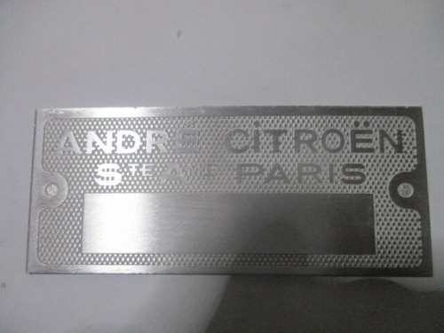 Typenschild andre citroen - typenschild,