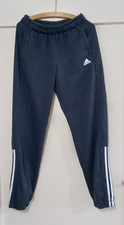 Adidas Herren Sporthose Gr.M/L dunkelblau Essentials Climalite