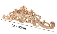 40cm Große Verzierung Holz im Barock Stil Rosette Stuckleiste Restaurierung NEU!