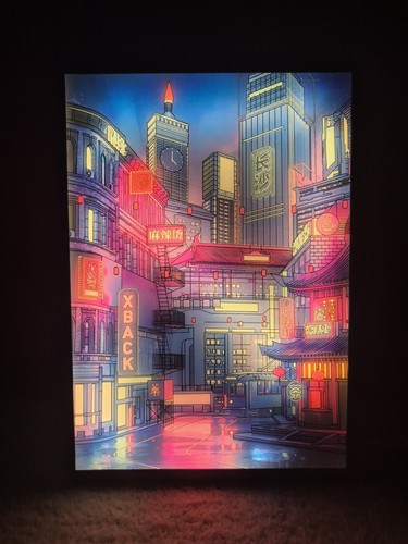 Led wandbild japan - led,
