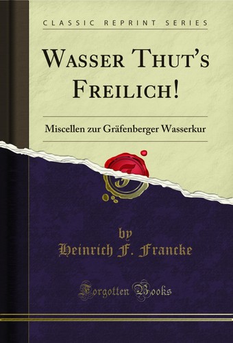 Wasser thut freilich - wasser,