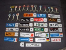 Blechschilder Verkehrsschilder und Autonummern Siehe Bilder zum Aussuchen H0